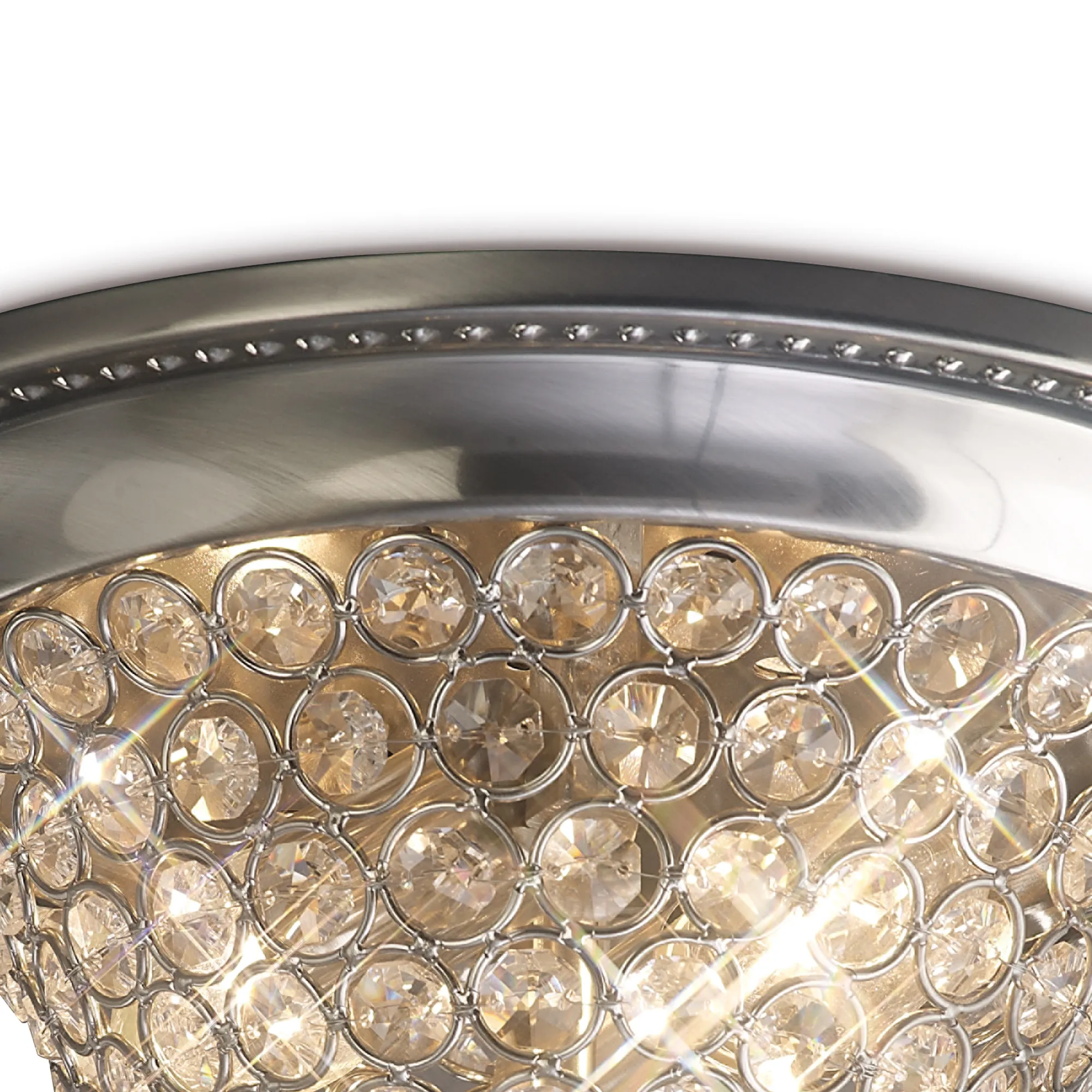 Paloma Crystal  Flush Ceiling 2 Light IL31133  Diyas Paloma